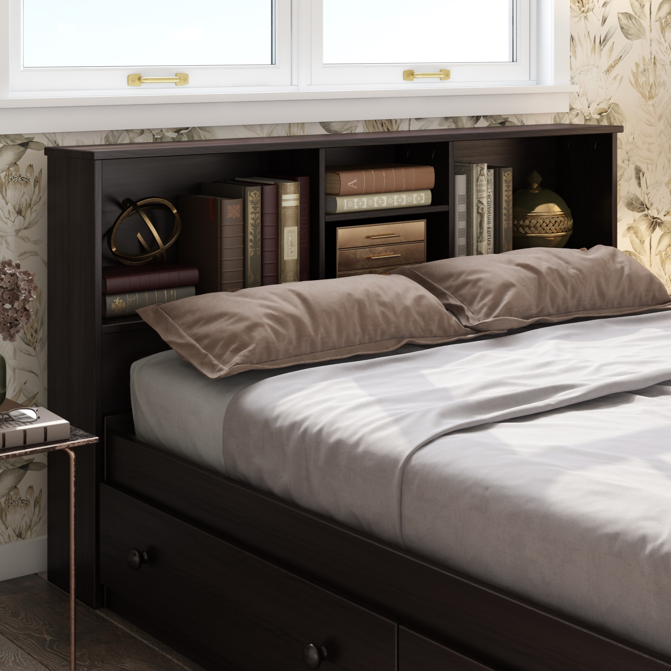 Storage headboard store full